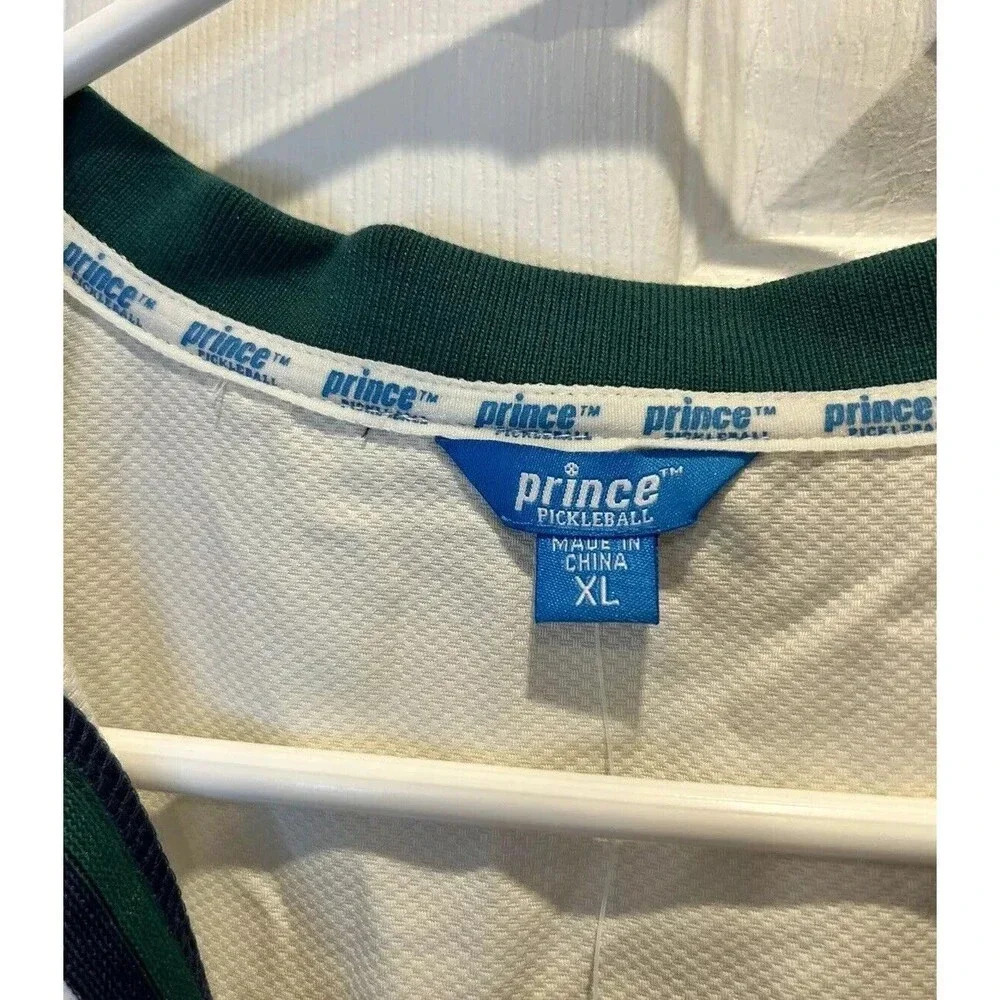 NWT Prince Pickleball Dress Women’s XL Cream Green Pleated Athletic Collared - Picture 9 of 9